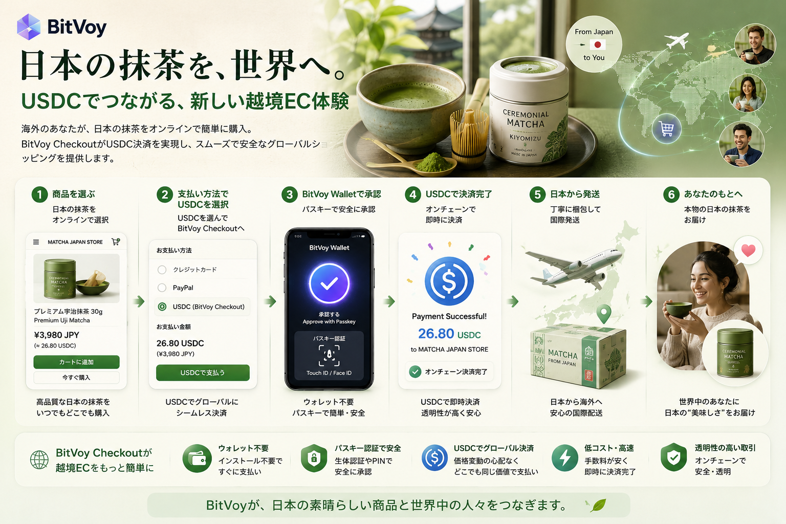 Green Tea x USDC Checkout